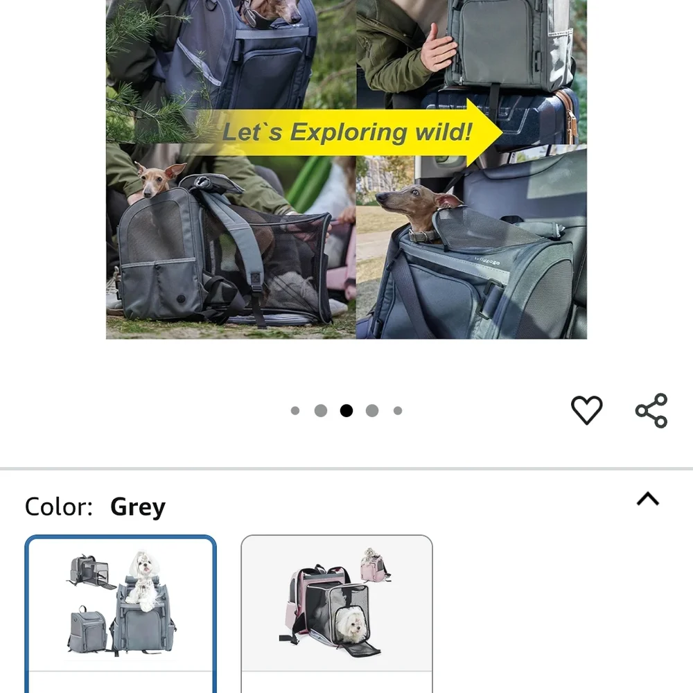 Men's Stylish Gray Backpack with Pet Carrier